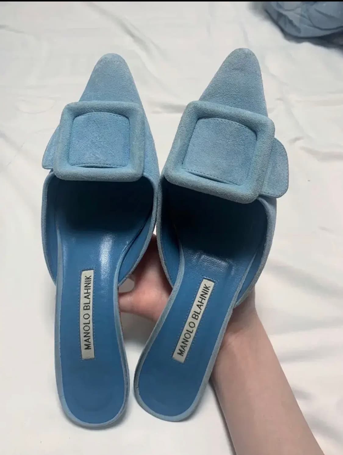 마놀로블라닉 메이세일 뮬 스카이블루 5cm 상품이미지1