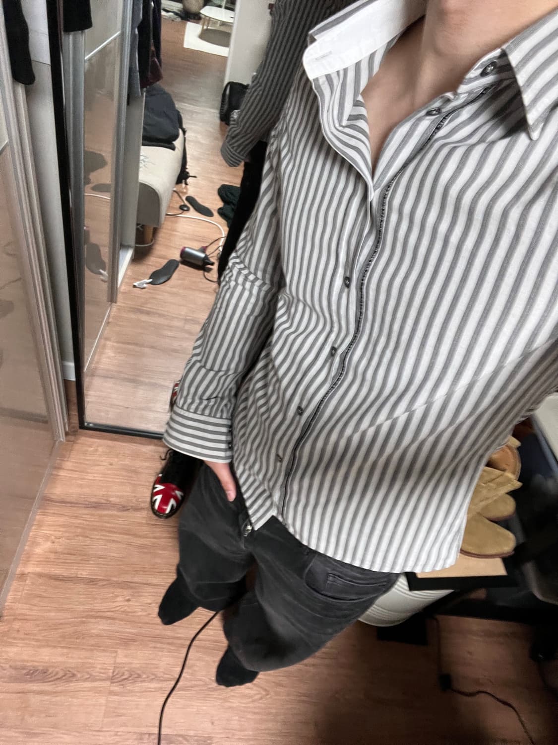 2010s D&G 세컨라인 스트라이프 셔츠 50 상품이미지4