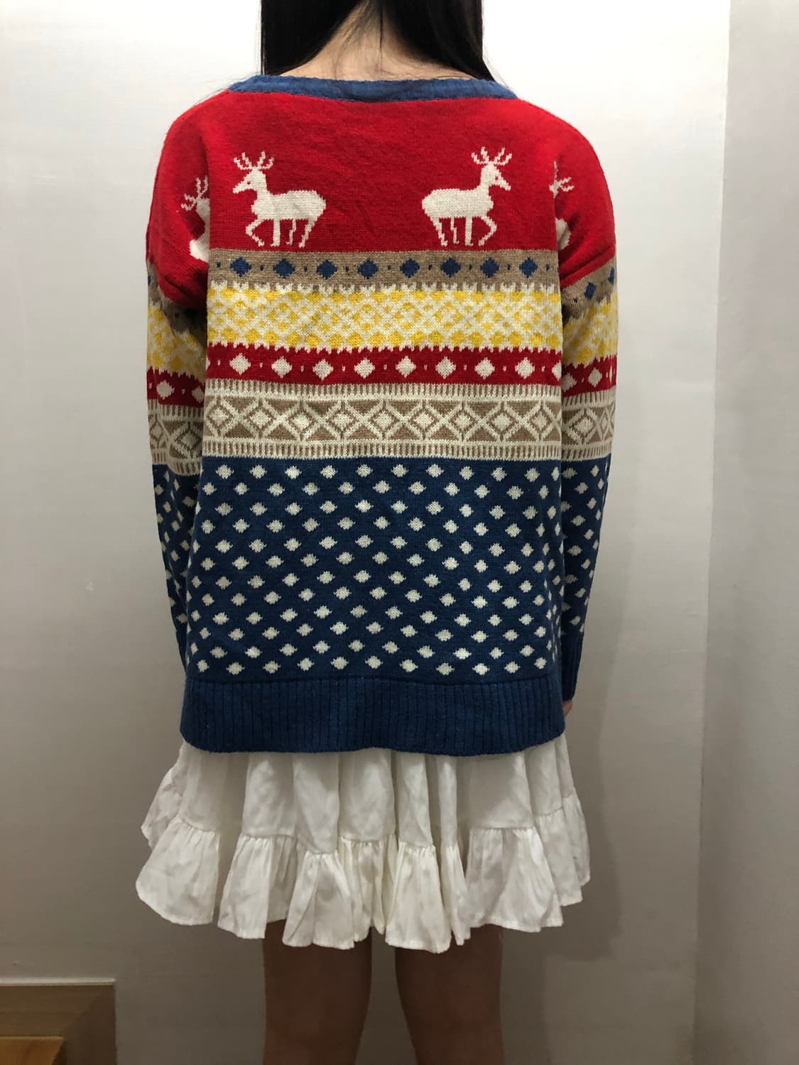 빈티지 비비드 컬러 노르딕 니트 상품이미지5