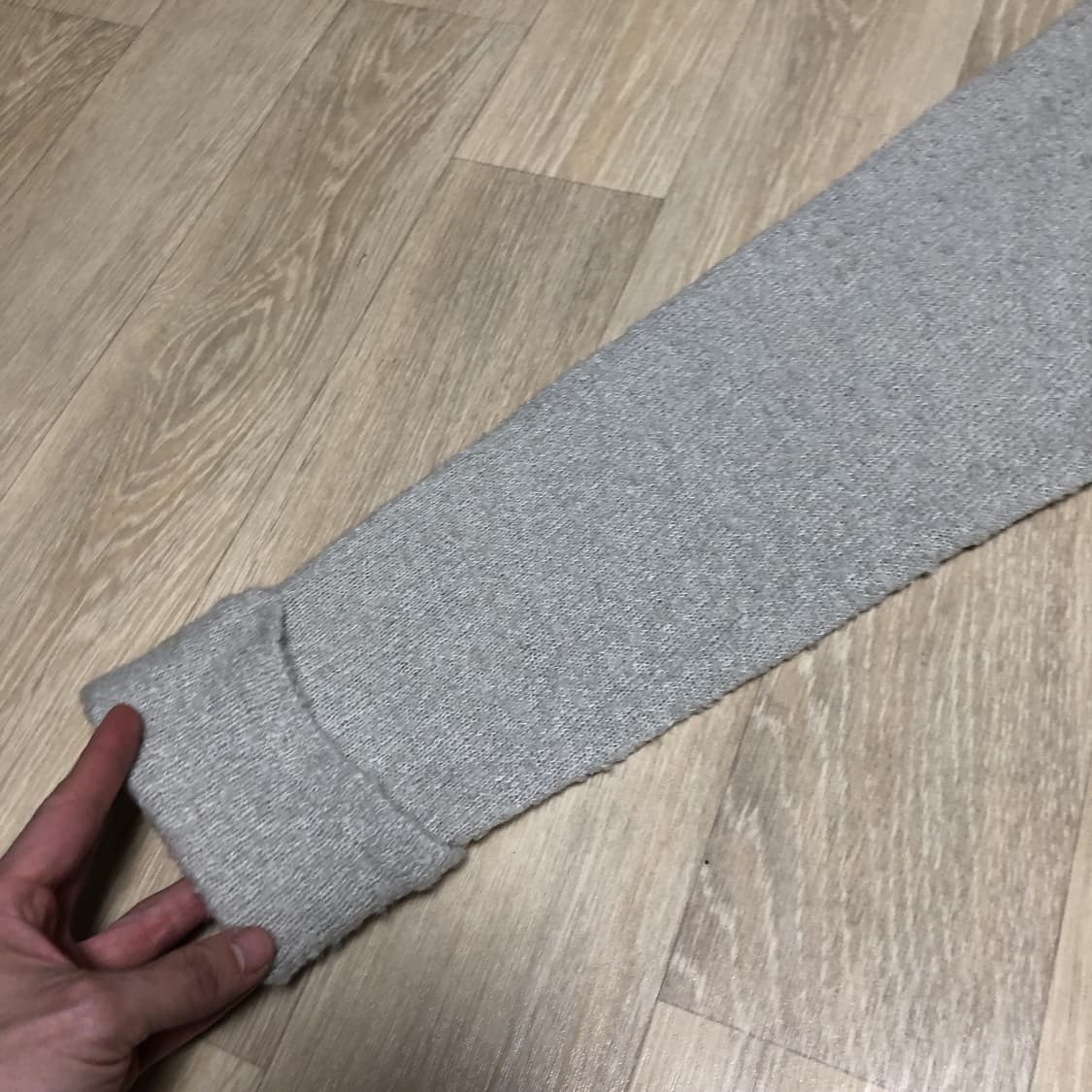 (110) 일꼬르소 IL CORSO 라이트그레이 오버핏 하프 집업 니트 상품이미지2