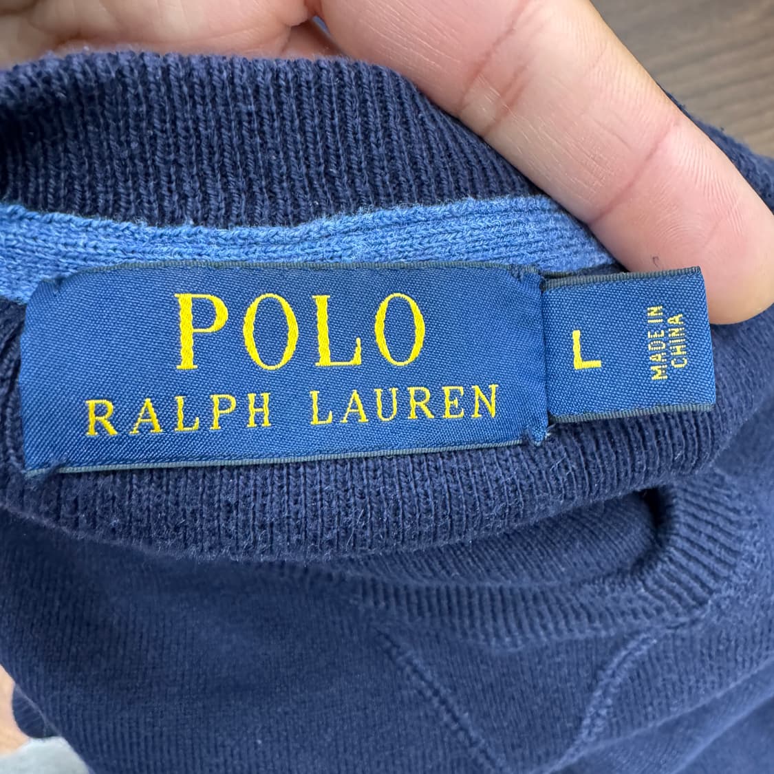 L 폴로 랄프로렌 코튼 라운드 니트 상품이미지4
