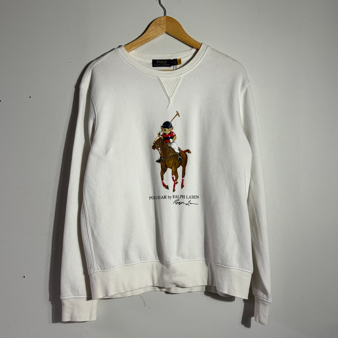 폴로 화이트 맨투맨 (무료배송) 상품이미지1