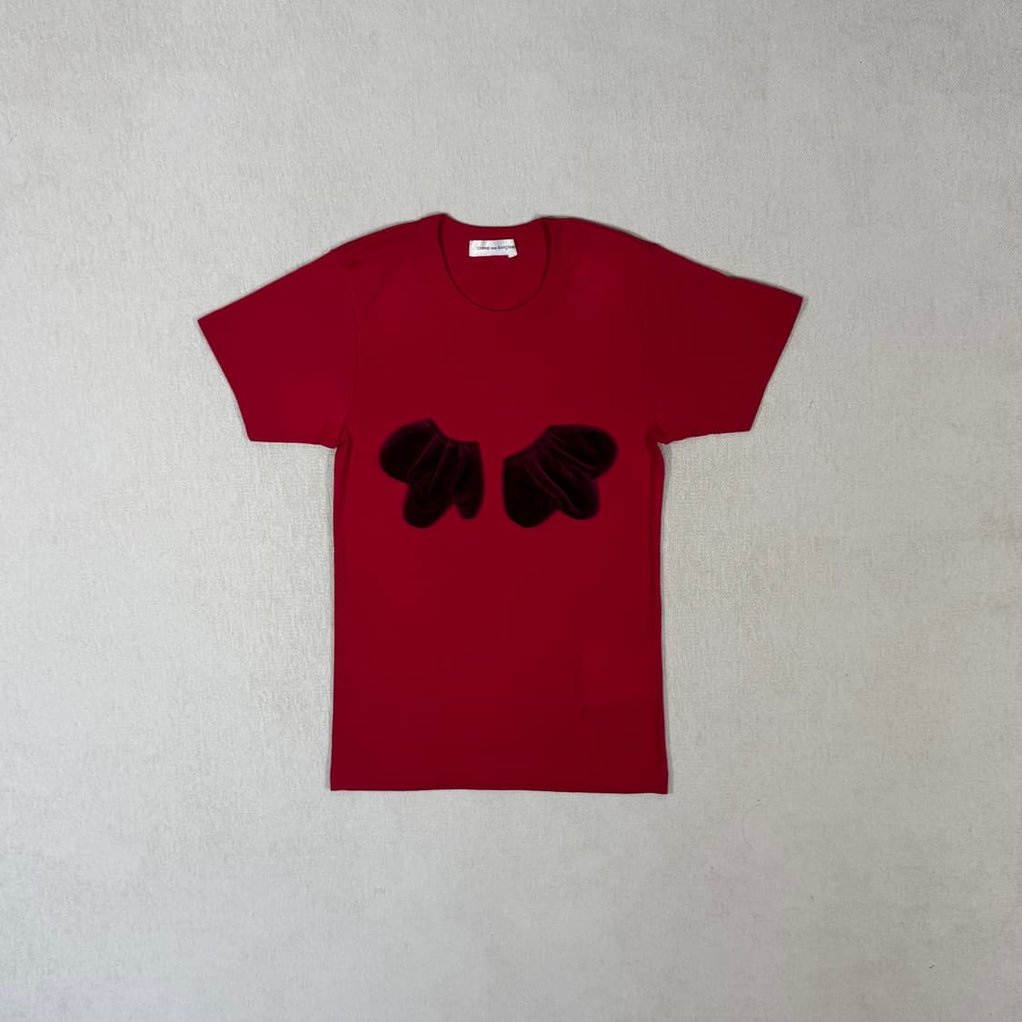 Velour Patch T-shirt Red  상품이미지1