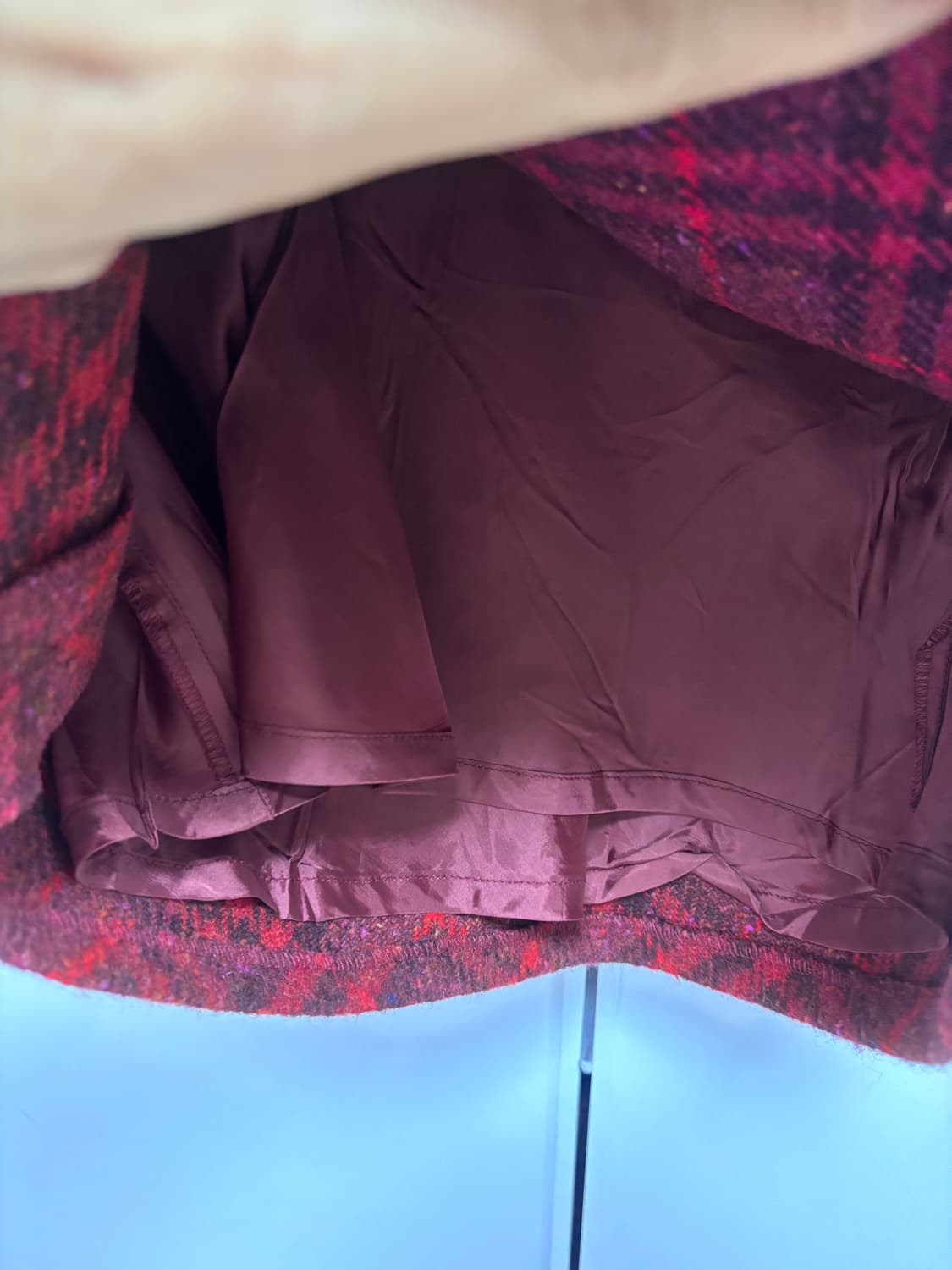 Burberry 버버리 레드 체크 스커트 s 상품이미지4