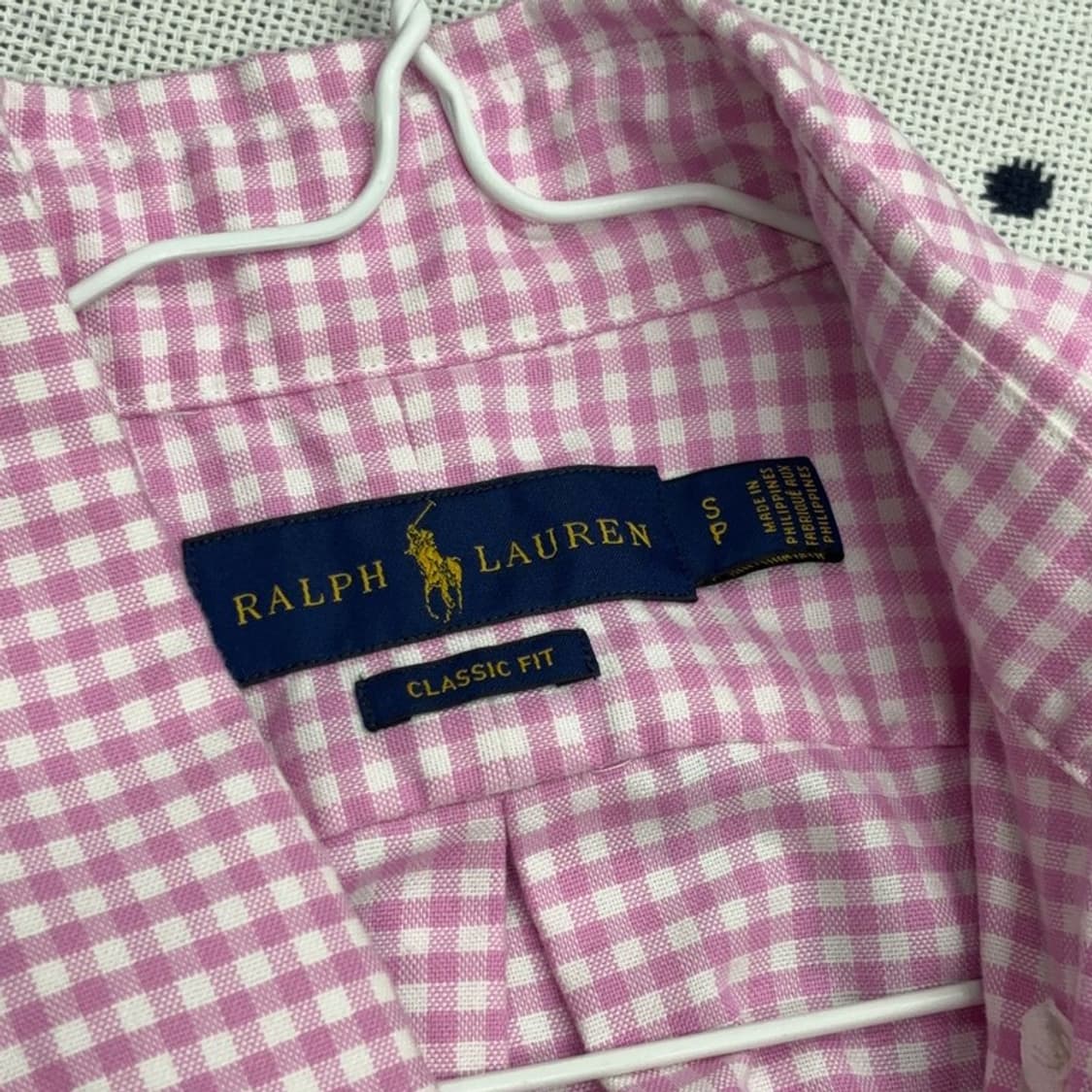 폴로 랄프로렌 클래식핏 멀티포니 핑크 체크 셔츠 S P00069 상품이미지3