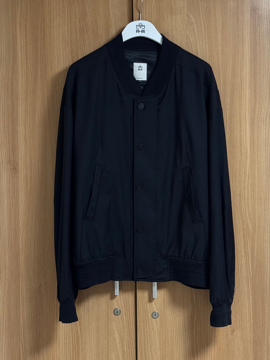 4 - 폴리테루 울 바시티 봄버 다크네이비 상품이미지1