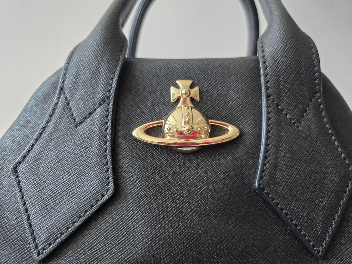 Vivienne Westwood 야스민 미디움 ORB 로고 블랙 상품이미지4