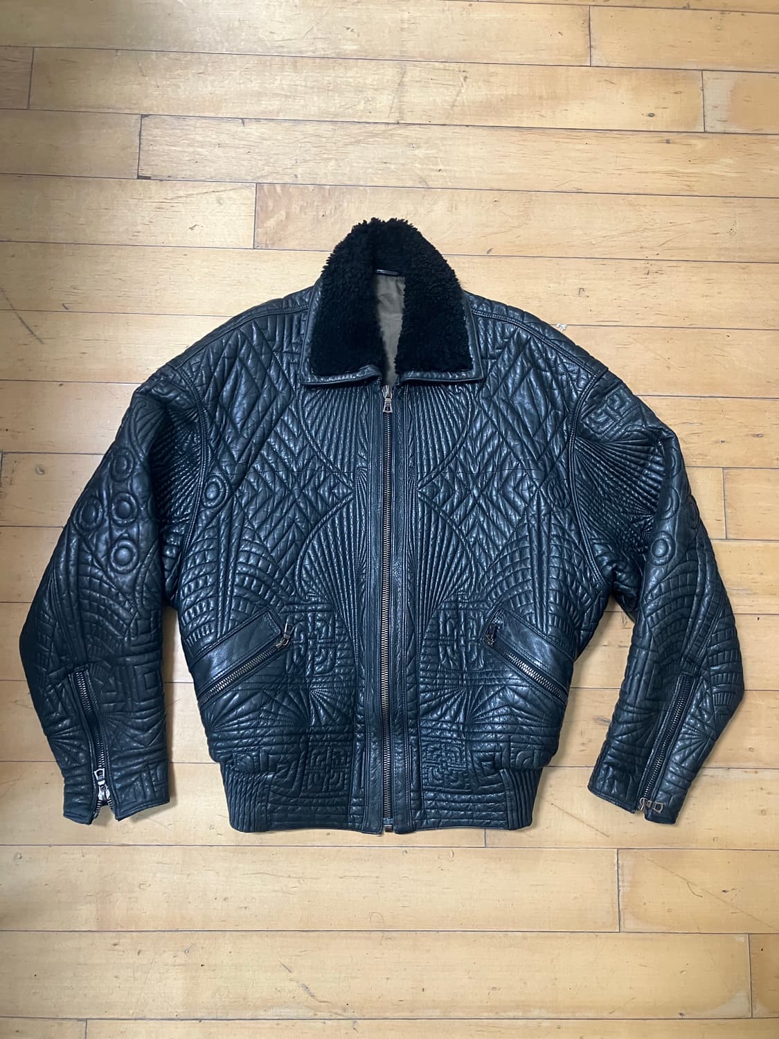 Gianni versace 베르사체 아티저널 아르데코 퀄티드 봄버 자켓 상품이미지2