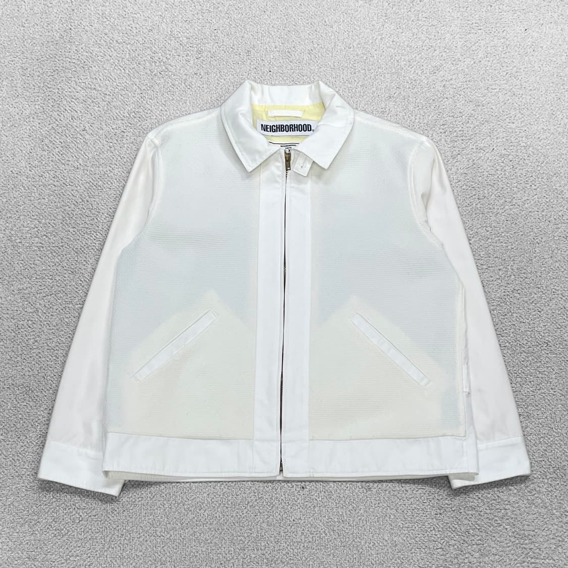 네이버후드 프론트 블루종 자켓 화이트 상품이미지1