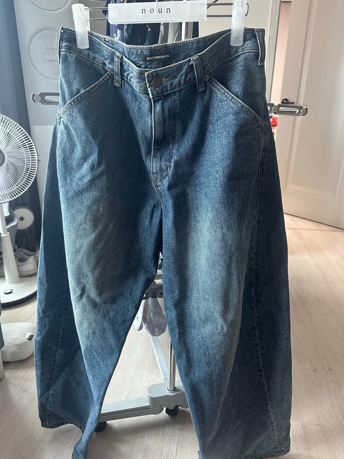 해칭룸 와이드 커브진 블루 2사이즈 상품이미지1