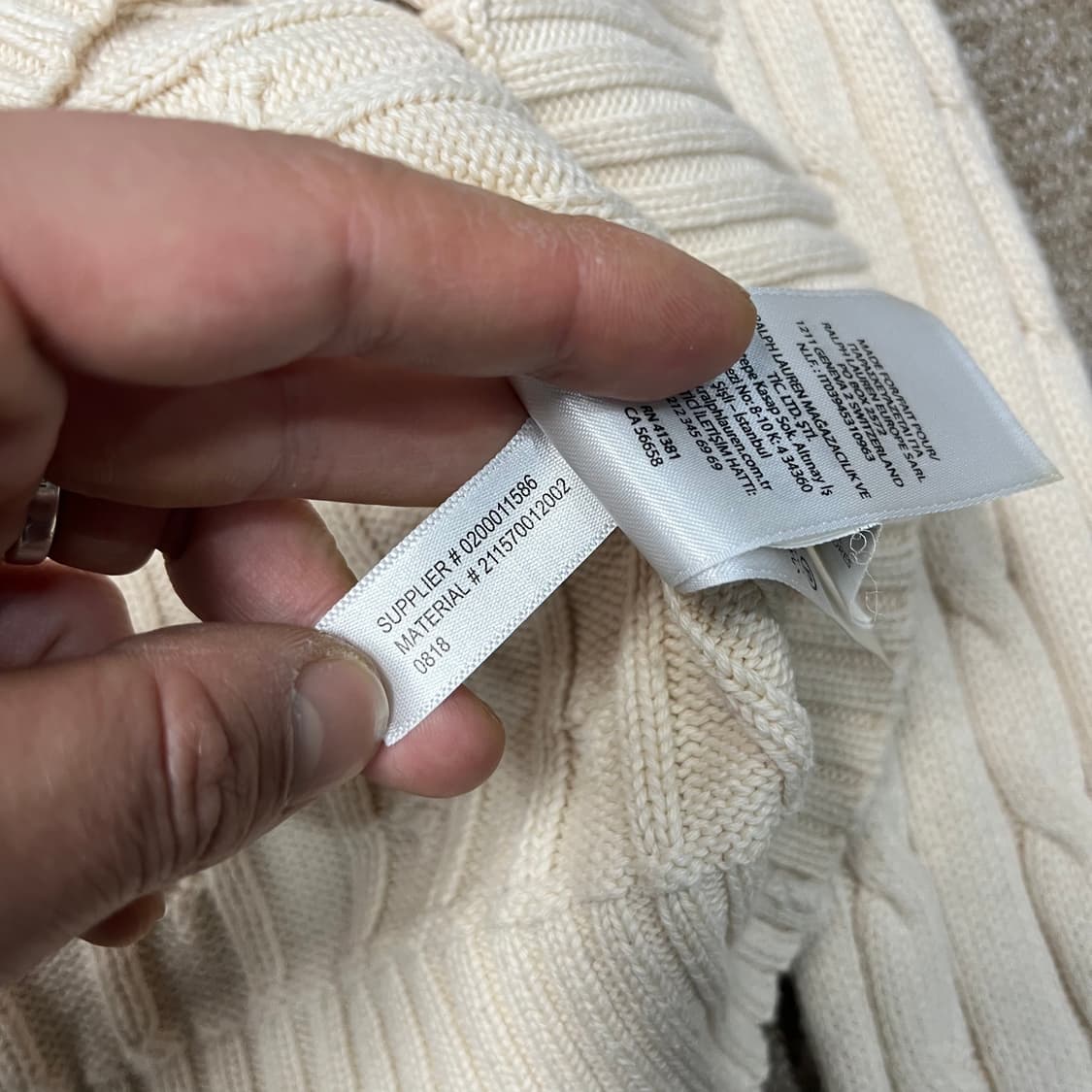  폴로 랄프로렌 꽈배기니트 상품이미지5