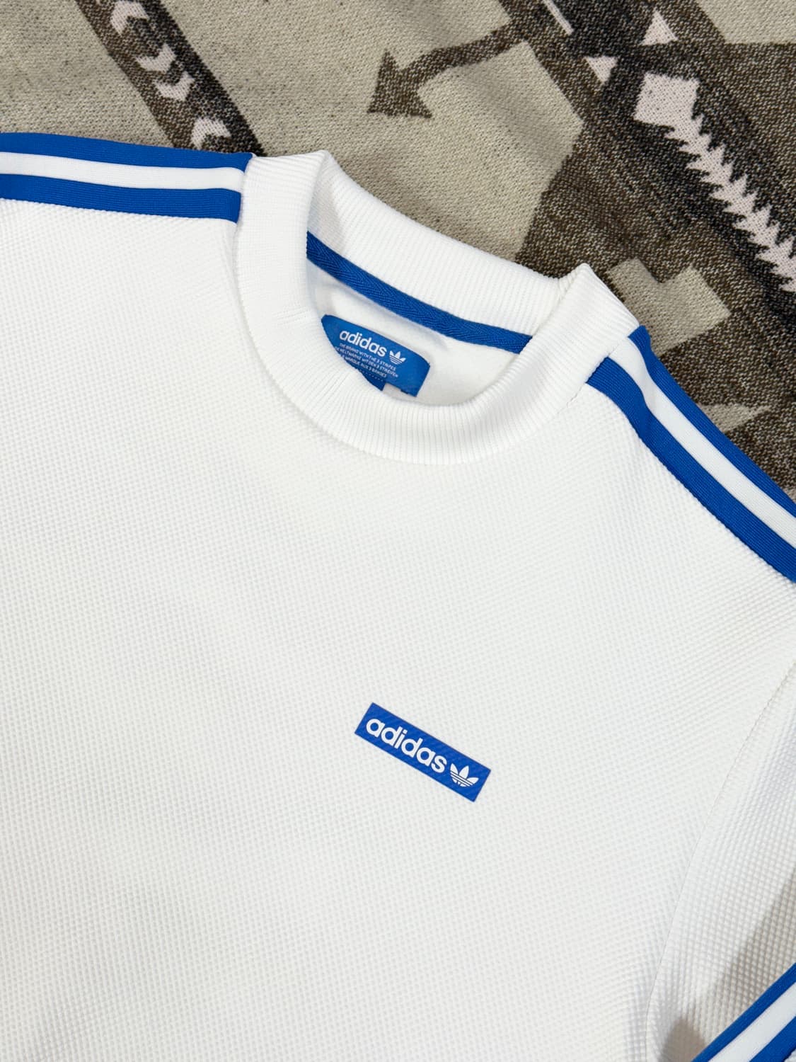 아디다스 화이트 블루 와플 맨투맨 상품이미지7