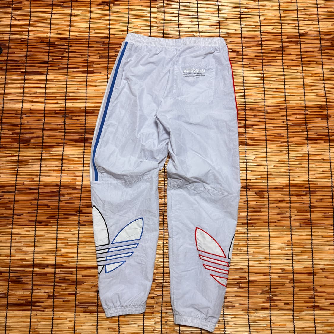 아디다스 화이트 트레포일 비닐 트레이닝 팬츠 L 상품이미지2
