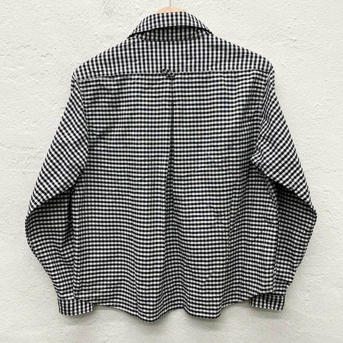 단톤 체크보드 클럽카라 헨리넥 셔츠 상품이미지4