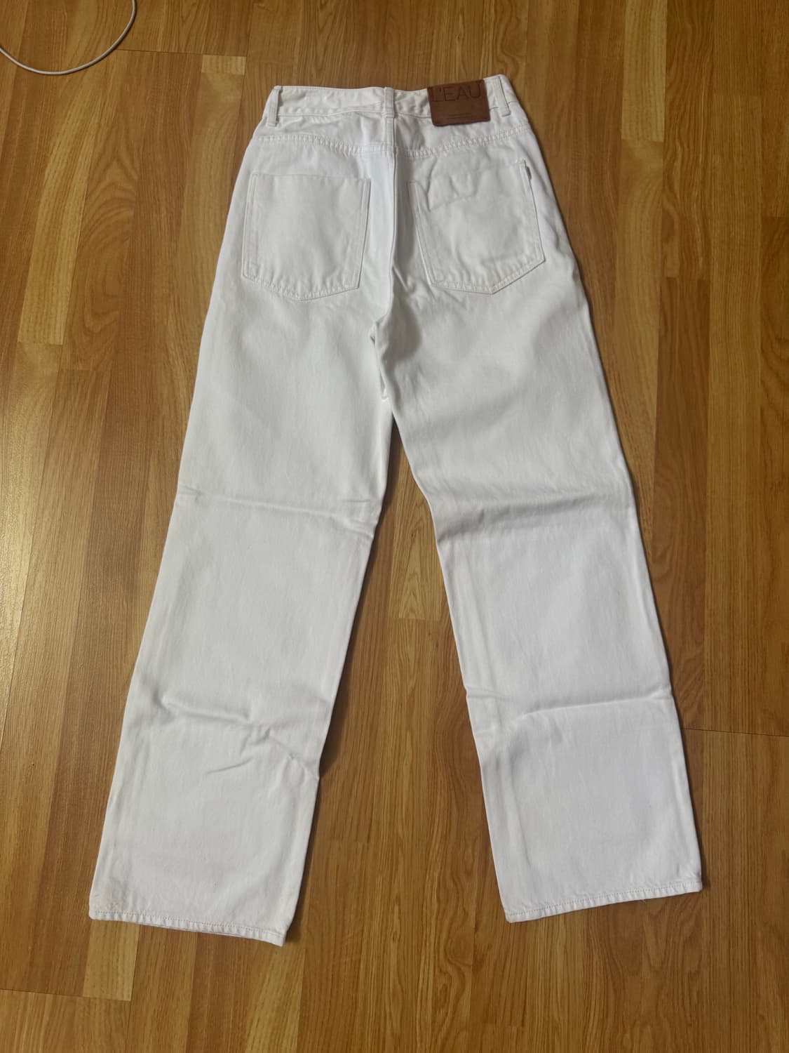 로우와이드 진 팬츠 화이트 S 상품이미지5