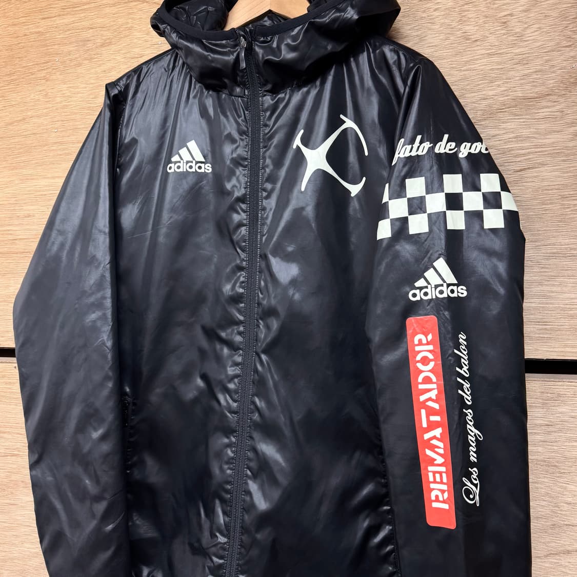 아디다스 레이싱 유광 후드 집업 (M)   상품이미지5