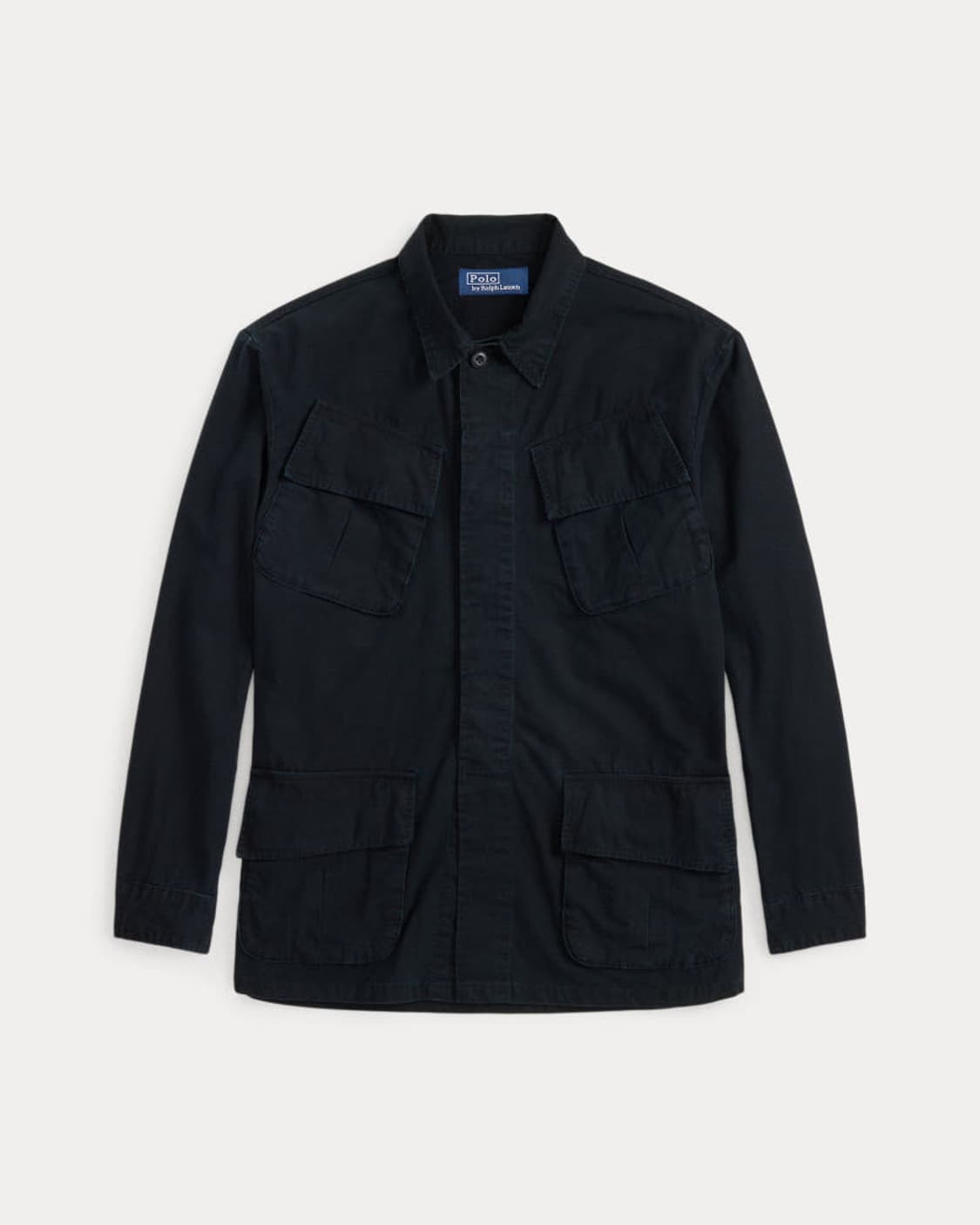 [새제품] 폴로 랄프로렌 립스탑 유틸리티 오버셔츠 정글 퍼티그 자켓 블랙 상품이미지1