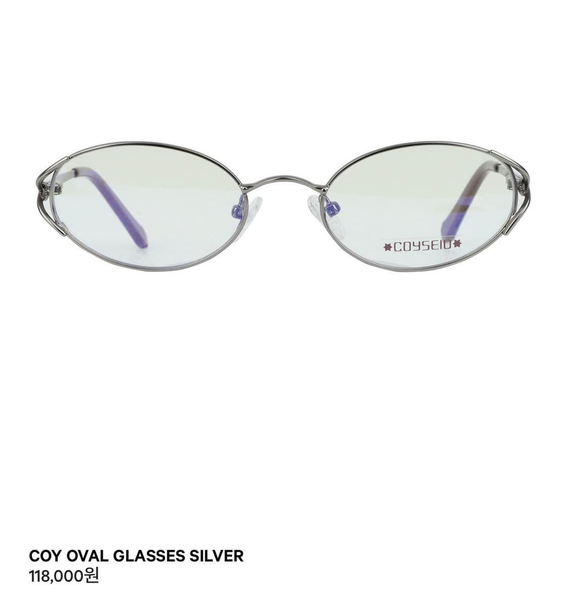 <정가이하 판매>코이세이오 COY OVAL GLASSES SILVER 상품이미지1