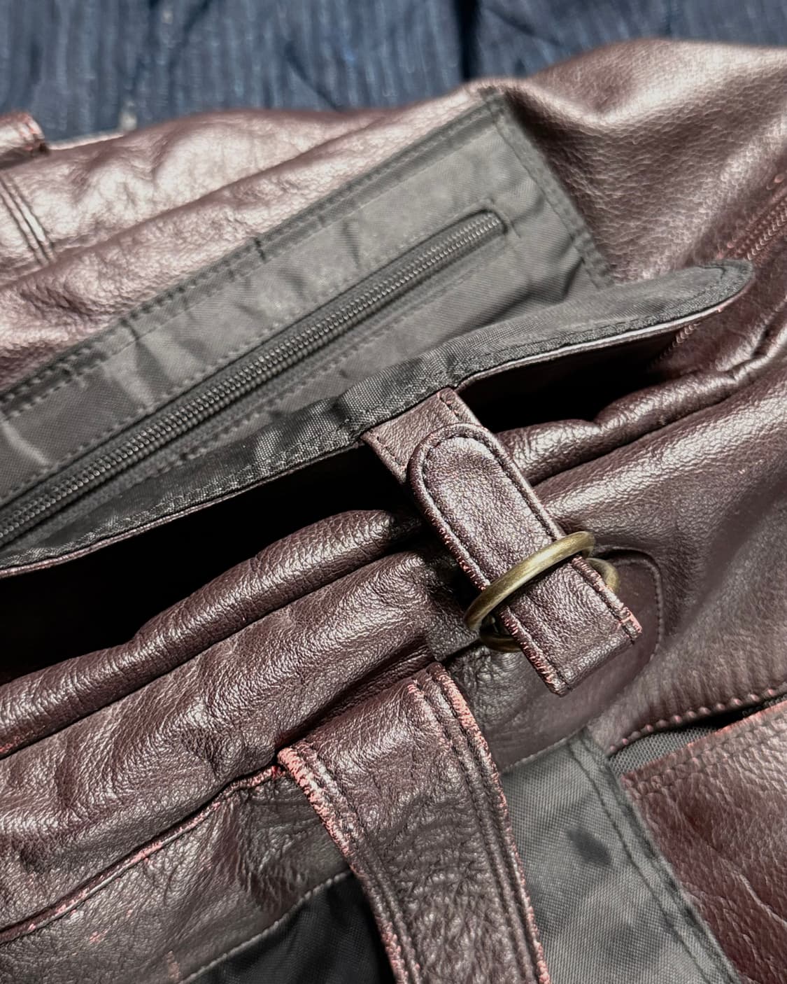 00's 비스코트 레더 더플백 상품이미지5