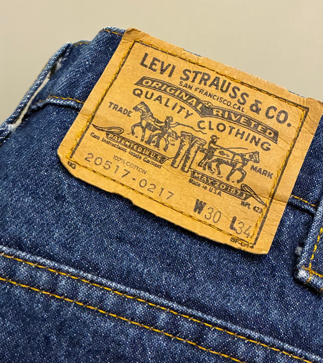 (27~28)80s USA 빈티지 리바이스 20517-0217 오렌지탭  상품이미지8