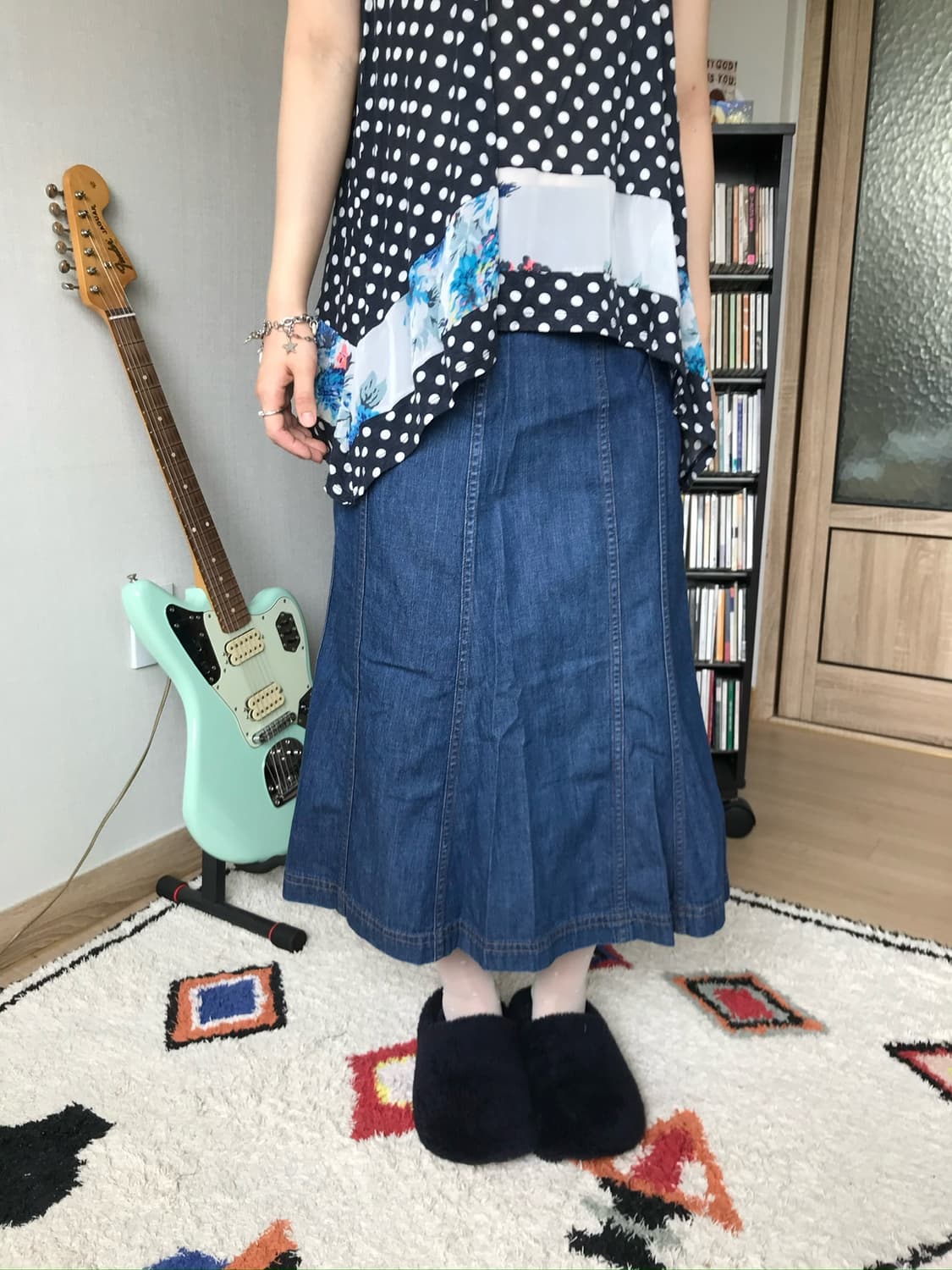 comme des garcons tricot, denim skirt 상품이미지1