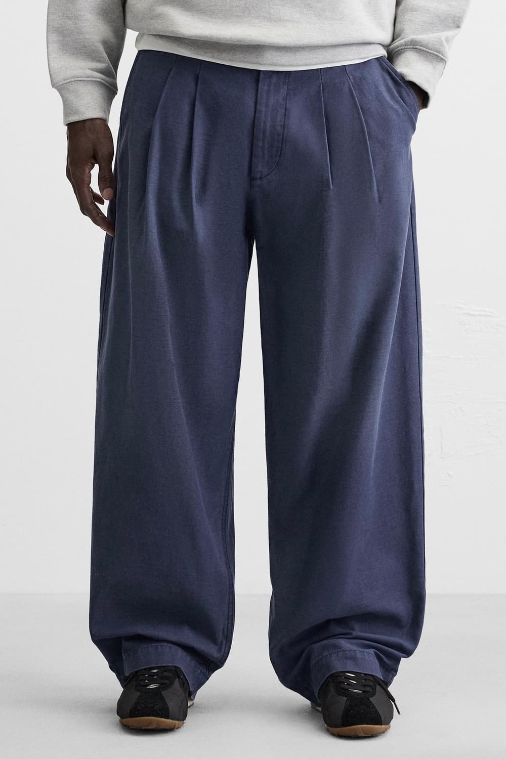 자라 가먼트다잉 와이드 데님 팬츠 상품이미지3