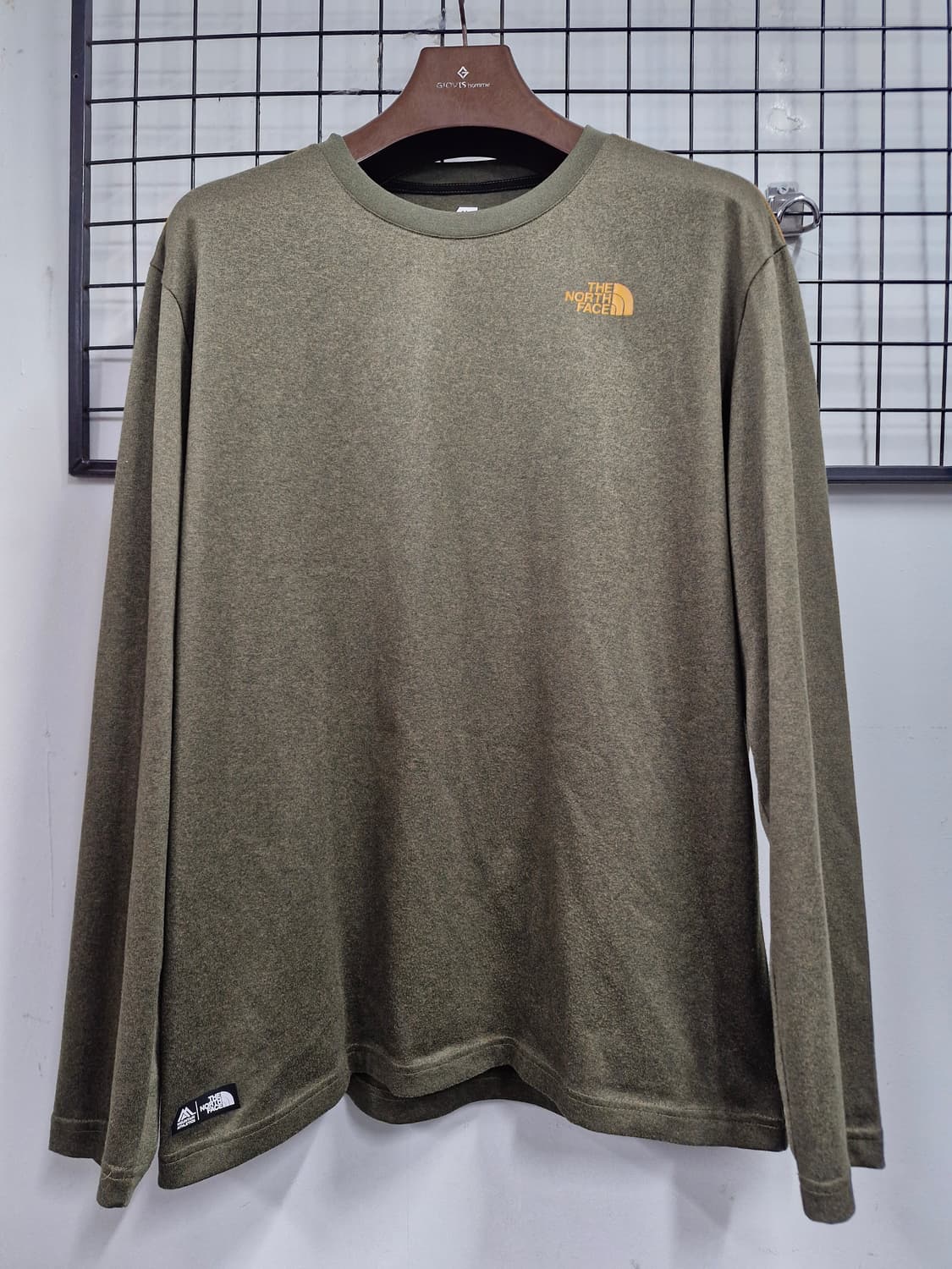 110XXL 노스페이스 스퀘어 라길란 기능성 긴팔티 카키. 상품이미지1