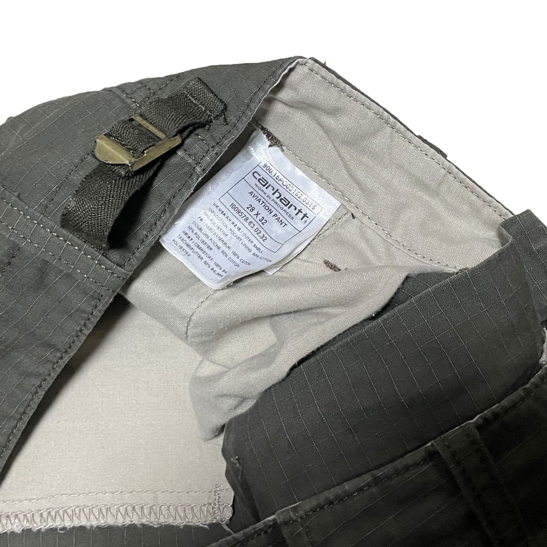 칼하트 WIP 카키 카고 팬츠 상품이미지6