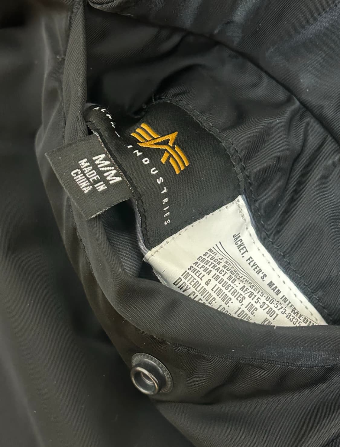 알파인더스트리 ma-1 블랙 리버시브 오렌지 자켓 상품이미지4