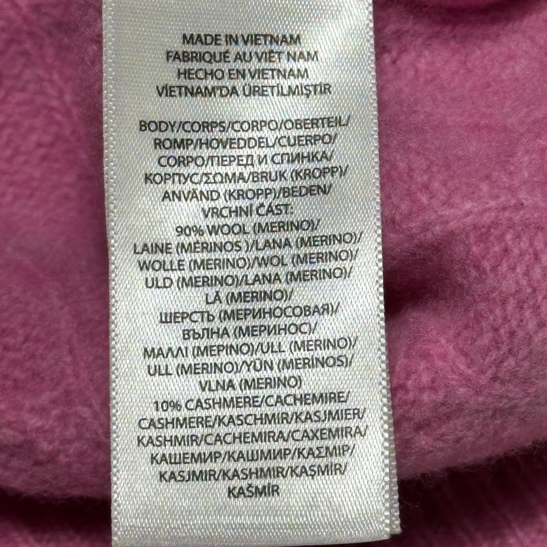 XL 폴로랄프로렌 여성용 핑크 브이넥 캐시미어 니트 상품이미지5