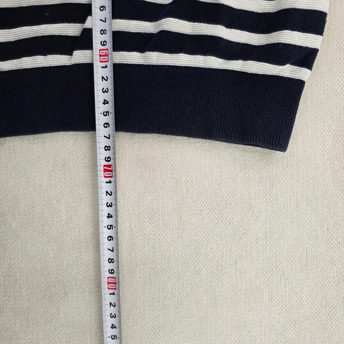 [2XL] 에잇세컨트 스트라이프 니트 카라 반팔티 1231J 상품이미지7