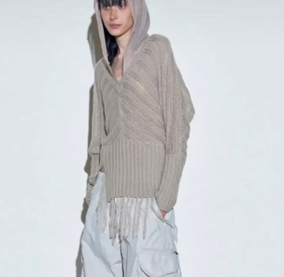 스컬프터 투웨이 스웨터 니트 Upside Down 라이트그레이 상품이미지2