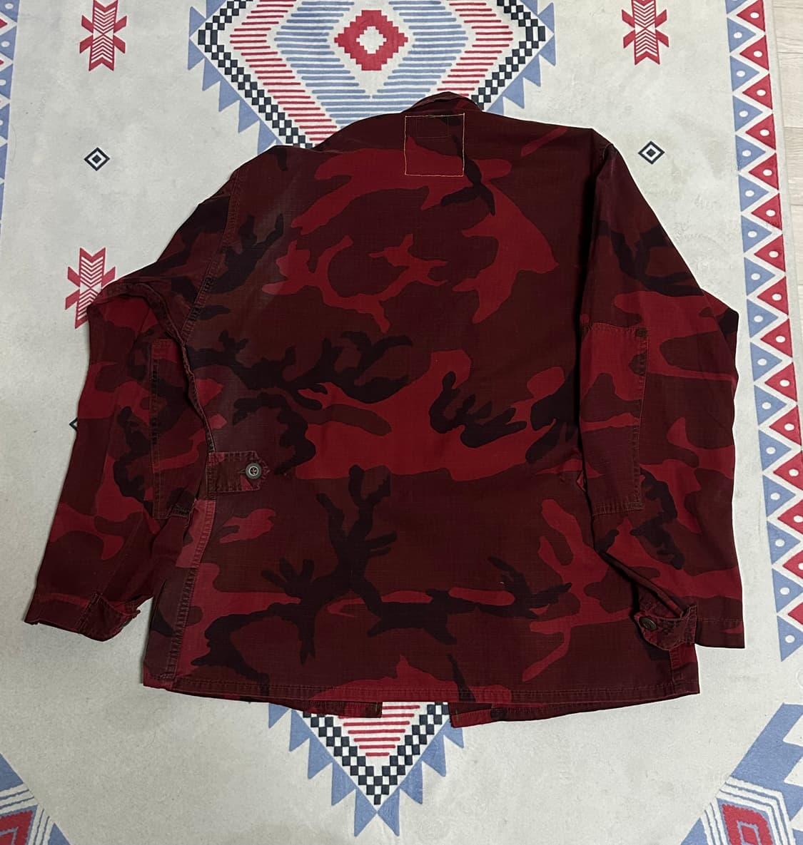 vintage red camo bdu jacket 상품이미지2