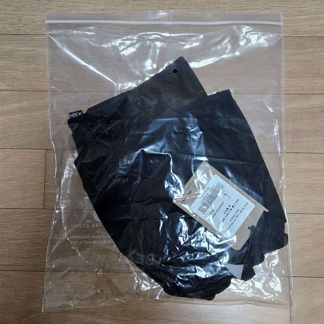 HDEX 에이치덱스 머슬핏 티셔츠 반팔 L사이즈 블랙 새상품 상품이미지3