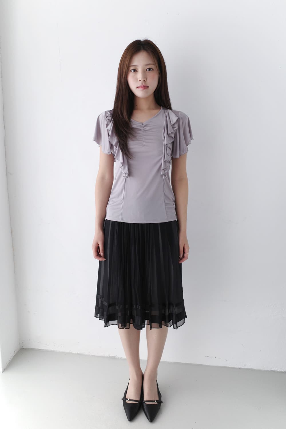 shirring frill half T 상품이미지6
