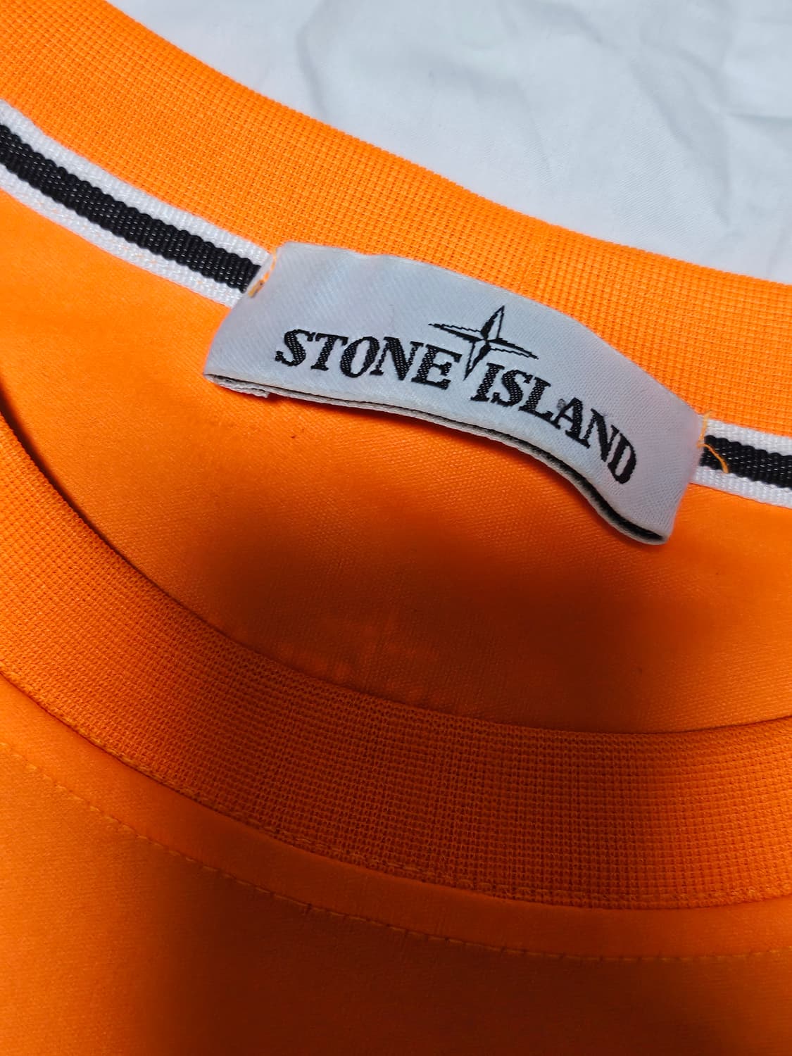 스톤아일랜드 반팔 티셔츠 형광 오렌지 L 상품이미지2