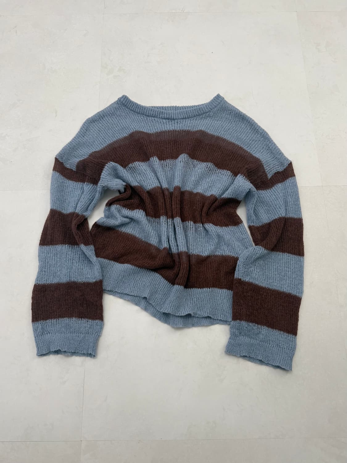 루즈핏 단가라 니트 상품이미지3