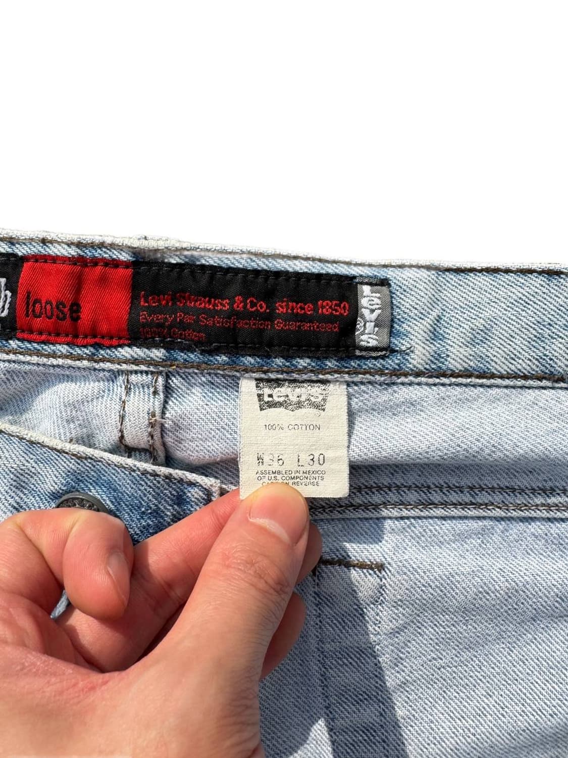 리바이스 실버탭 루즈 테이퍼드 인디고 진 (35) 상품이미지5