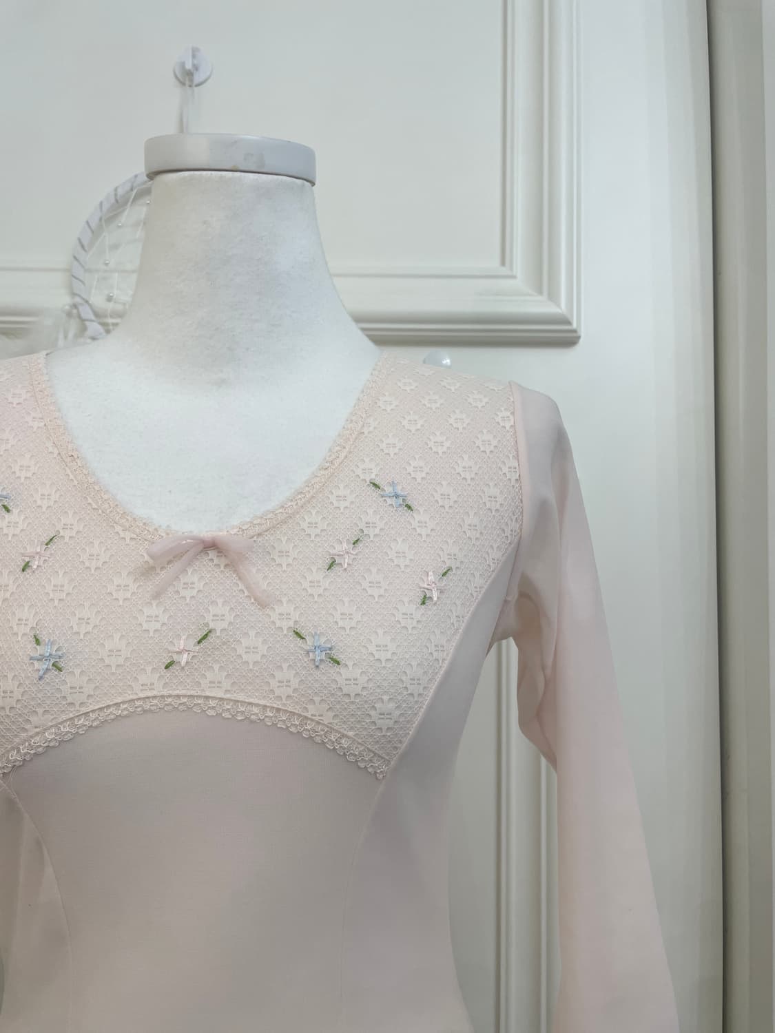 sheer pink crochet soft cardigan&flower 상품이미지10