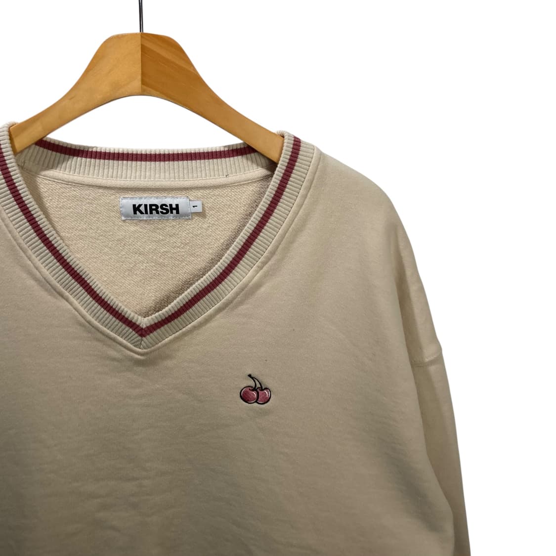 키르시 아이보리 브이넥 맨투맨 상품이미지3