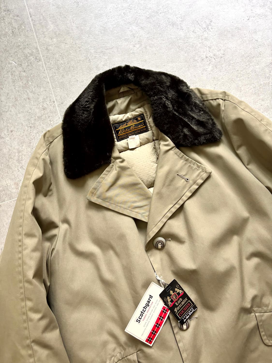 70's 에디 바우어 구스 다운 라이닝 카 코트 38 데드스탁 상품이미지2