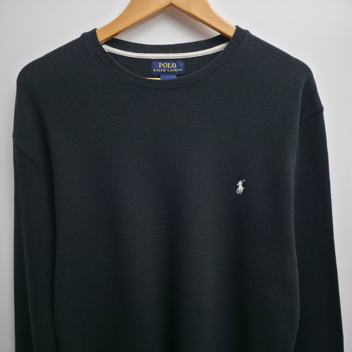 [L] 폴로 랄프로렌 와플 블랙 긴팔티 상품이미지2