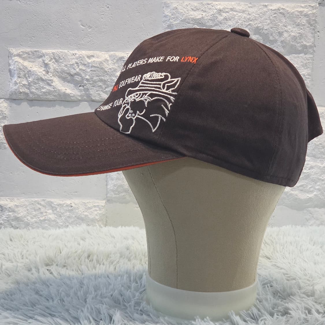 L6-10:링스 골프 자수 볼캡 브라운 오렌지 56-59cm 상품이미지4