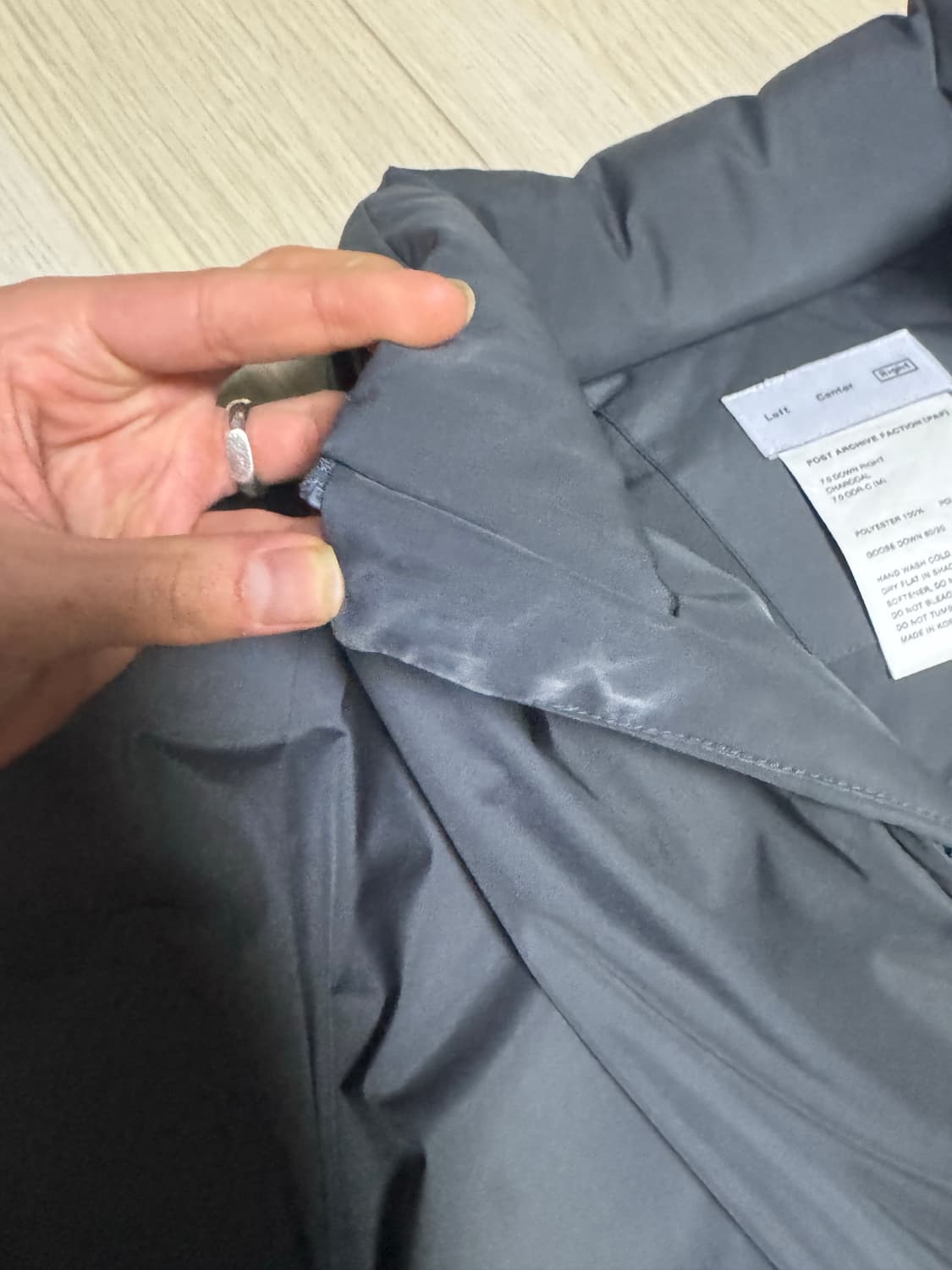 M) paf 파프 패딩 7.0 down jacket charcoal 상품이미지3