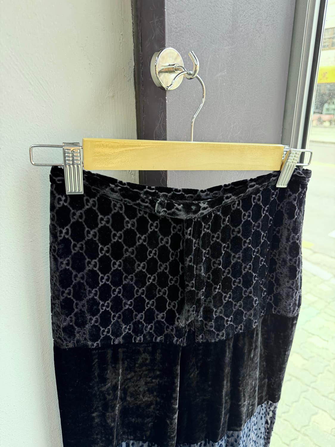 38/ 구찌 1997FW 톰포드 런웨이 벨벳 패치워크 팬츠 상품이미지6