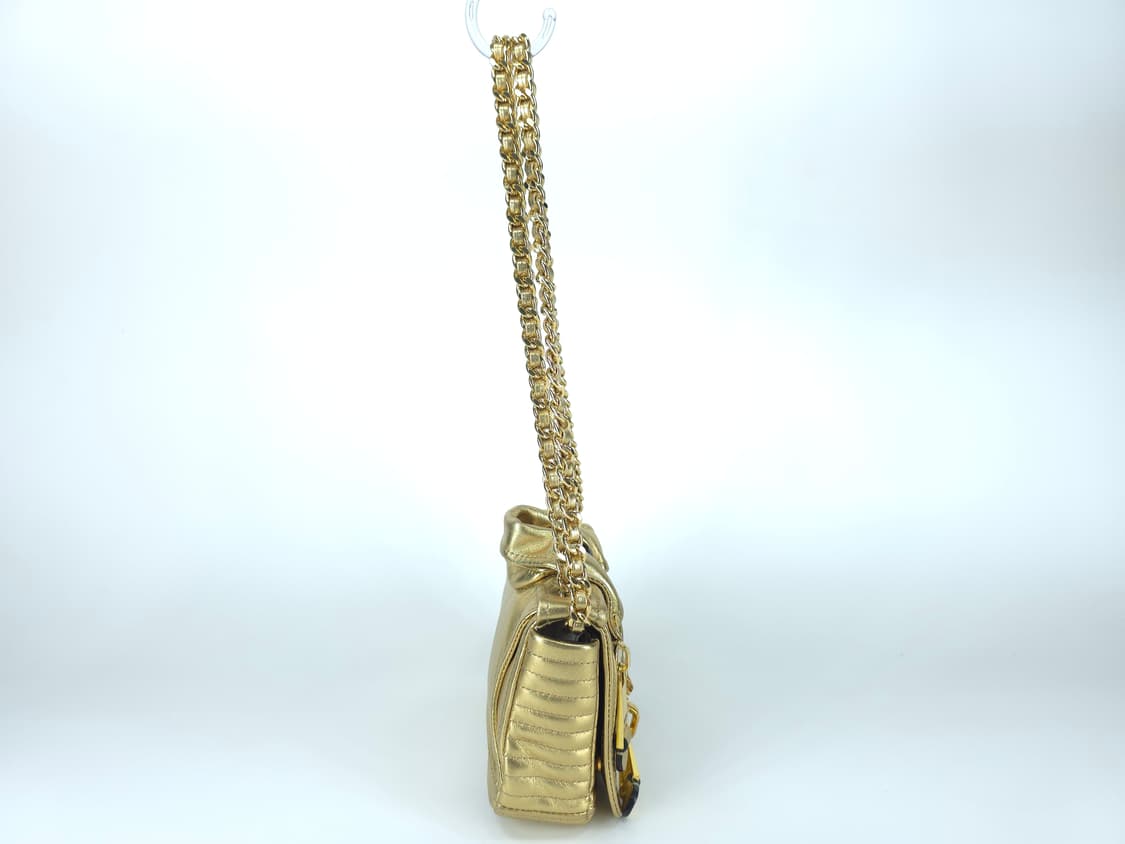 모스키노 바이커 레더 체인 숄더백 골드
 상품이미지4