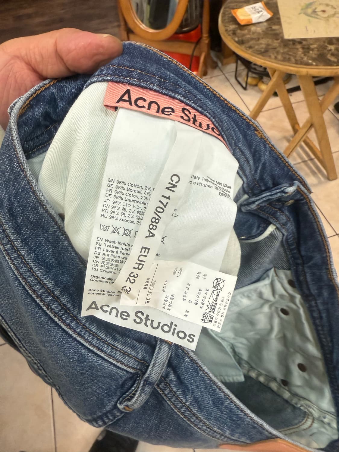 32 정품 아크네스튜디오 데님바지 팝니다 상품이미지3