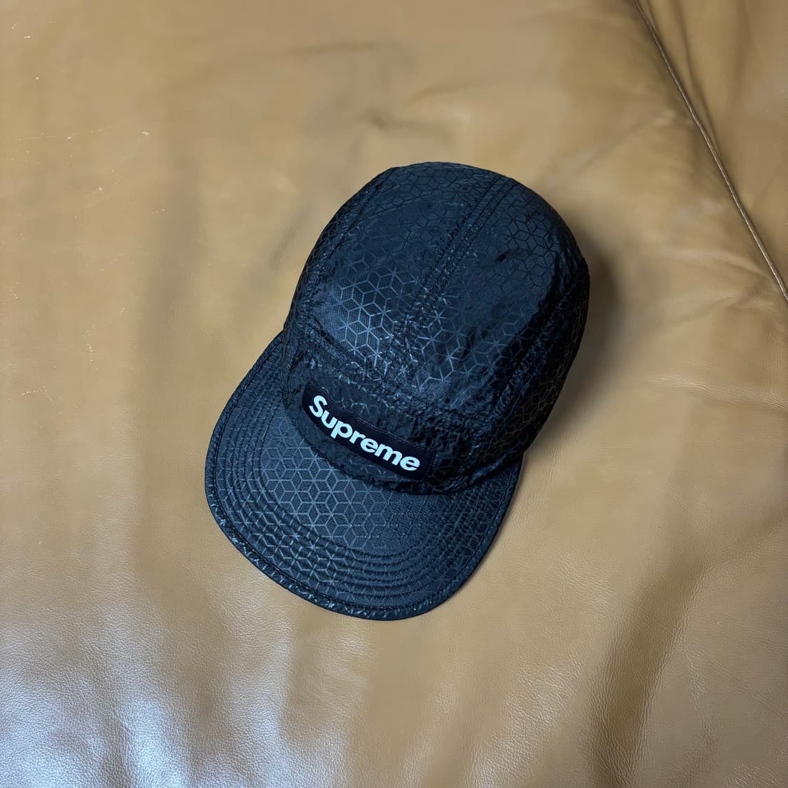 슈프림 캠프캡 모자 박스로고 지오메트릭 블랙 상품이미지5