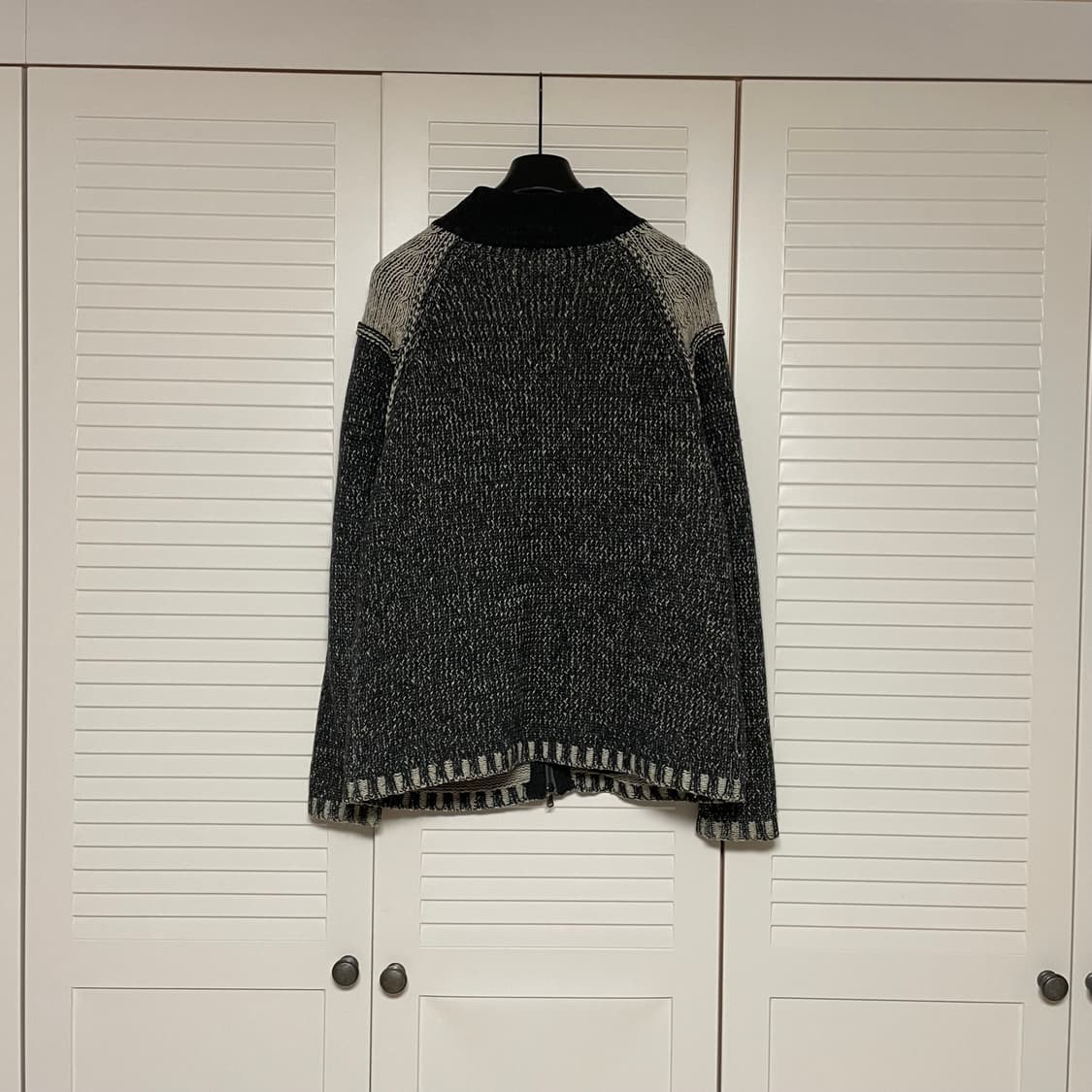 아르마니 익스체인지 램스울 하이넥 니트집업 상품이미지2