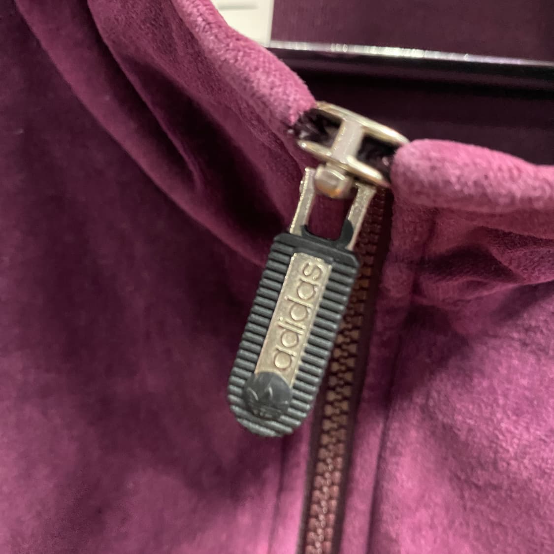 아디다스 90s 벨루어 버건디 트랙탑 져지 자켓  B4154 상품이미지5